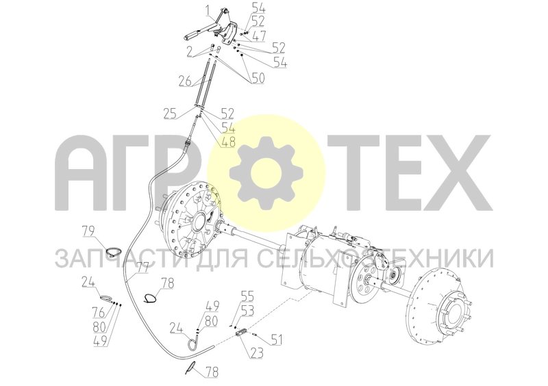 Тормоз стояночный (РСМ-120.02.06.000Ф) (№2 на схеме)